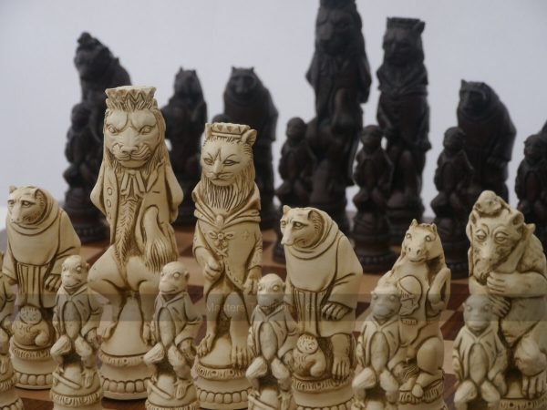 Reynard the Fox Ornamental Chess Set by Berkeley Chess (Board not included)