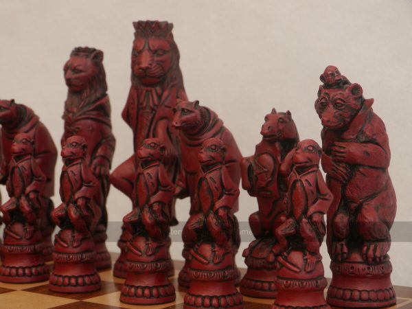 Reynard the Fox Ornamental Chess Set by Berkeley Chess (Board not included)