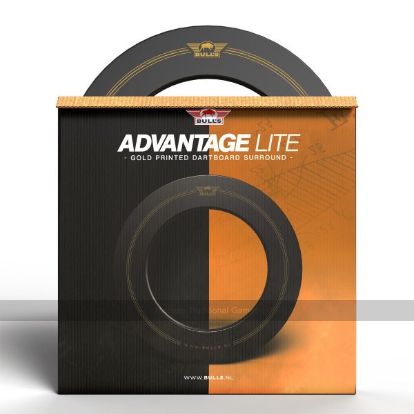 Bull's Advantage 'Gold' Dartboard Bundle. Board, Surround and Dart Mat