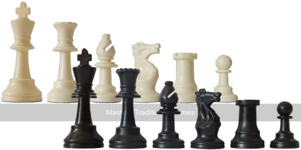 SchachQueen Entry-Level Chess Set with Plastic Pieces & Folding Board