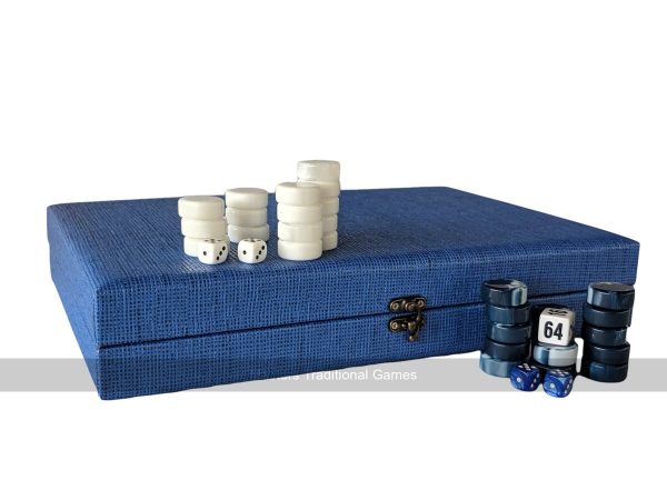 Crisloid Anchor Blue 13-inch Travel Backgammon Set