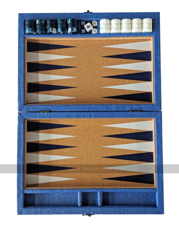 Crisloid Anchor Blue 13-inch Travel Backgammon Set