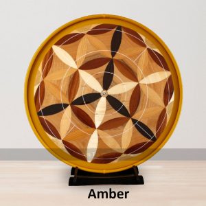 Masters Crokinole Elite Board - Flower of Life 2 - Choice of ditch colour, with accessories