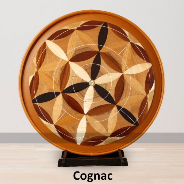 Masters Crokinole Elite Board - Flower of Life 2 - Choice of ditch colour, with accessories
