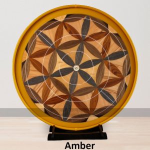 Masters Crokinole Elite Board - Flower of Life 7 - Choice of ditch colour, with accessories