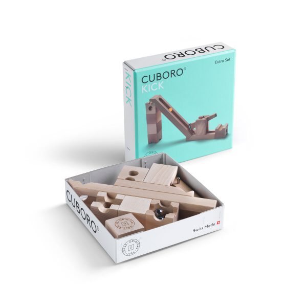 Cuboro Kick Marble Run Game - The Extra Set for the kick to the top