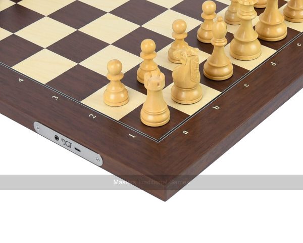 DGT Rosewood USB e-Board with indices - Royal Electronic Chess Pieces