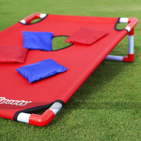 GoSports Portable Tailgate Sized PVC-Framed Cornhole Set - Red & Blue