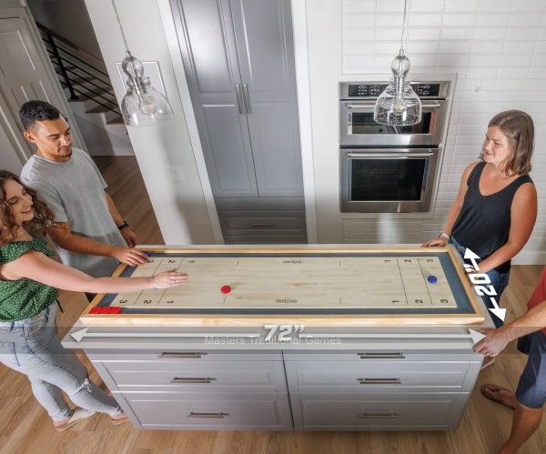 GoSports 6 foot Table Shuffleboard & Curling 2-in-1 Game