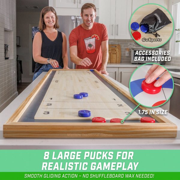 GoSports 6 foot Table Shuffleboard & Curling 2-in-1 Game