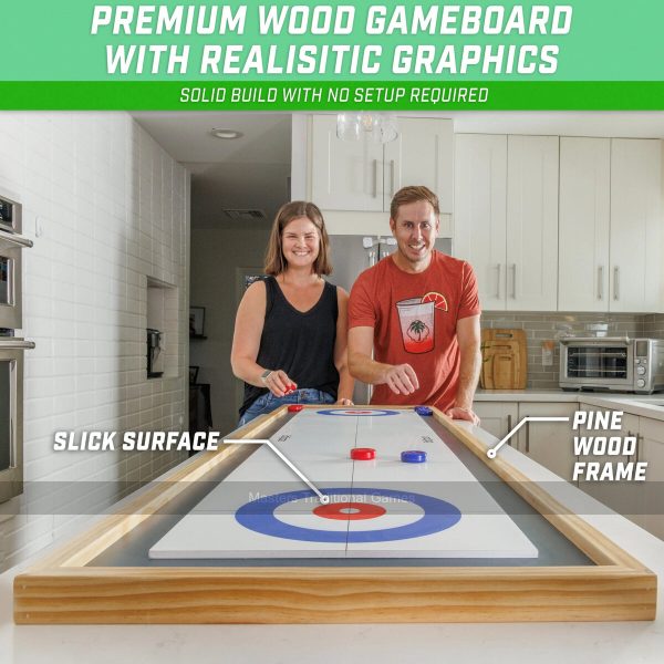 GoSports 6 foot Table Shuffleboard & Curling 2-in-1 Game