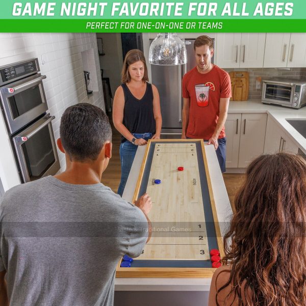 GoSports 6 foot Table Shuffleboard & Curling 2-in-1 Game