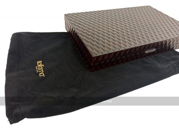 Deluxe Wooden Hand-Carved 15-inch Backgammon Set by Italfama