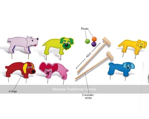 Junior Croquet Set - Dog Theme, 2 Mallets