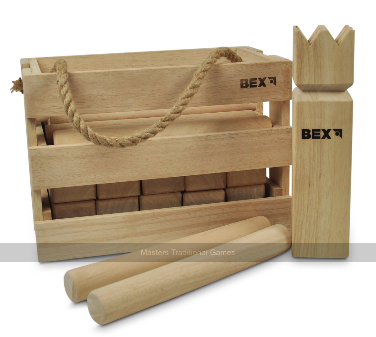 Bex Kubb Original in Wooden Box - Rubberwood