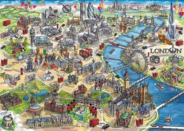 London Landmarks 1000 piece Jigsaw Puzzle