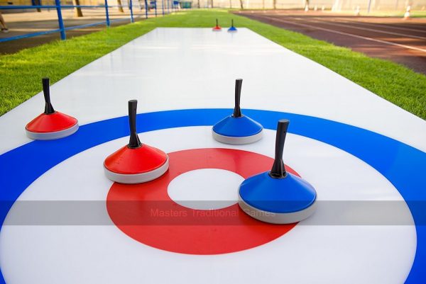 Portable Curling Rink, 10 x 2m, includes 6 stones - 12.7mm thick 'Lite' version