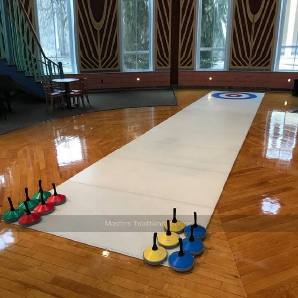 Portable Curling Rink, 10 x 2m, includes 6 stones - 12.7mm thick 'Lite' version