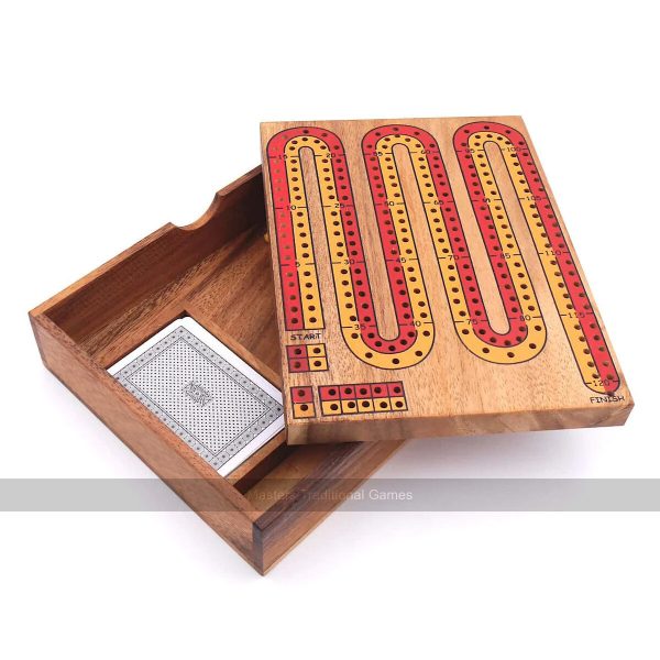 Wooden Cribbage in Storage Box