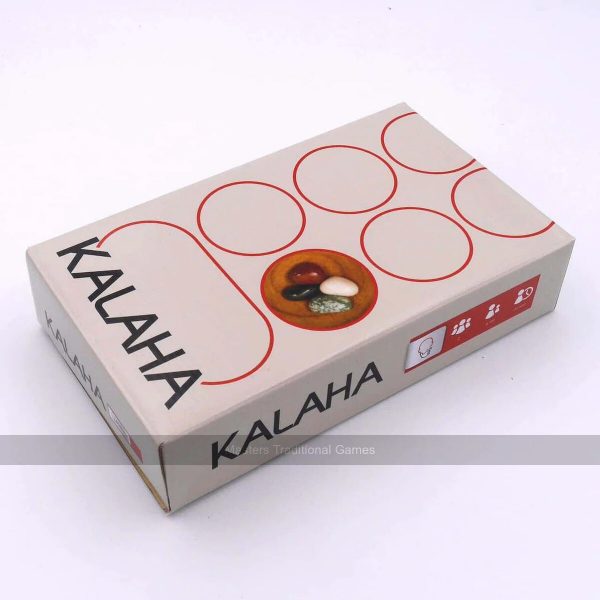 Folding Kalaha Game with Semi-Precious Stones - 2 Colour Wood