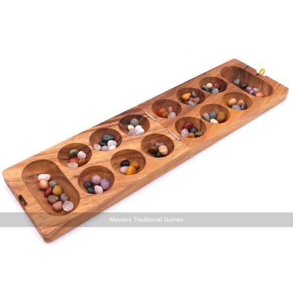 Folding Kalaha Game with Semi-Precious Stones