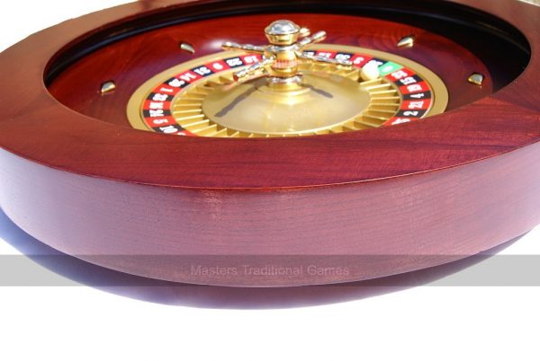 18-inch Mahogany Roulette Wheel with Precision Bearings