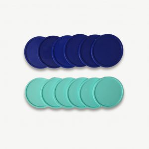 Set of 12 spare disks for Uber Games Giant 4 (6 Sky Blue, 6 Navy)