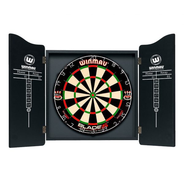 Winmau Man Cave Printed Wooden Dartboard Cabinet