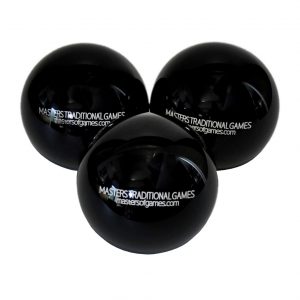 Set of 3 Black Skittle Balls - 5.5 inch