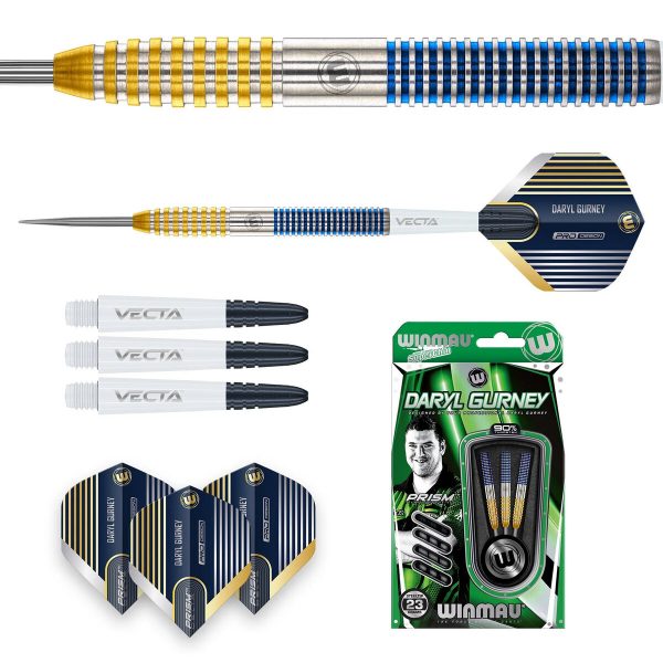 Winmau Daryl Gurney SC 1.0 Series 90% Tungsten Steel-Tip Darts - 23g
