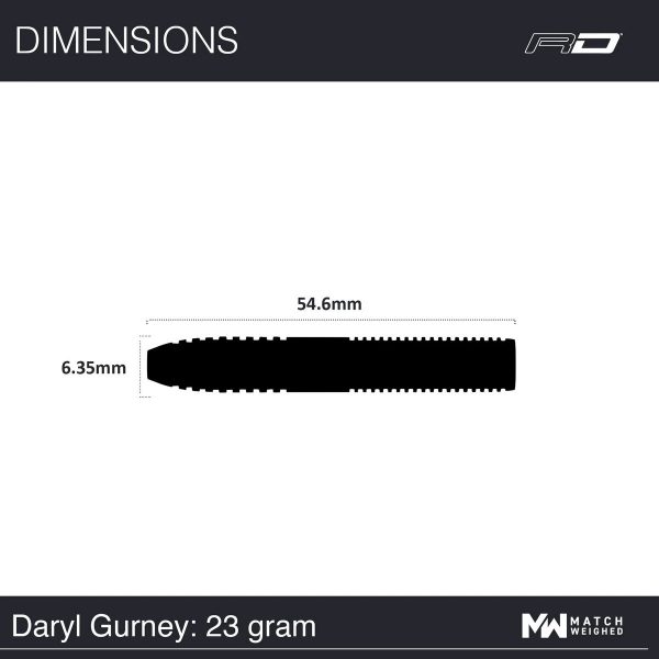 Winmau Daryl Gurney SC 1.0 Series 90% Tungsten Steel-Tip Darts - 23g