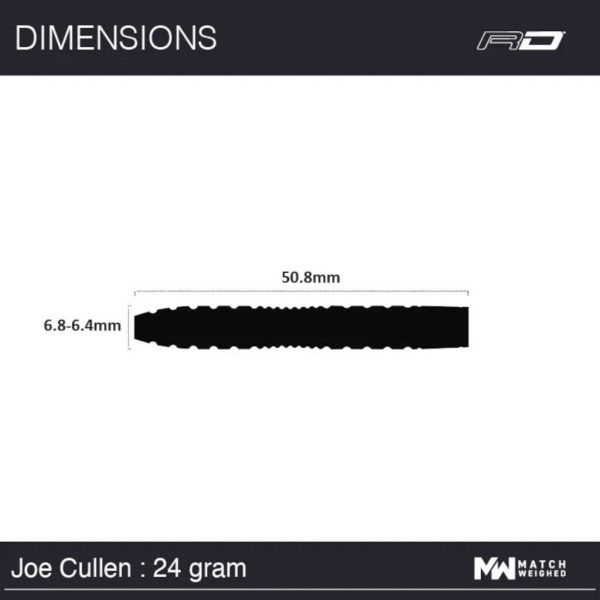 Winmau Joe Cullen S.E. 90% Tungsten Steel-Tip Darts - 24g