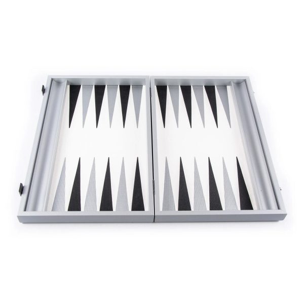 Manopoulos Carbon Fibre Leatherette Backgammon Set (19-inch)