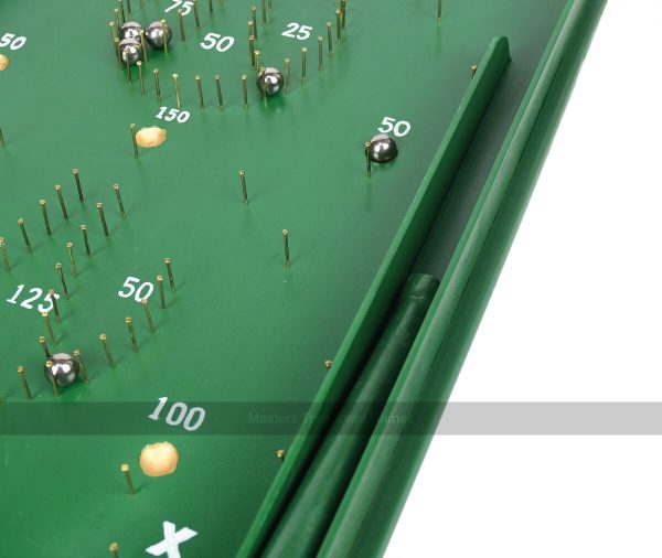 Masters Classic Pin Bagatelle Game - Full Size Wooden Bagatelle With Brass Pins. Spring Plunger or Cue