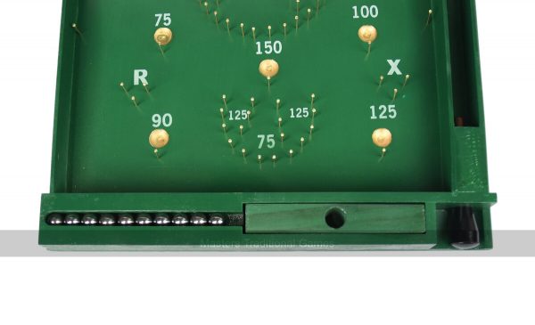 Masters Classic Pin Bagatelle Game - Full Size Wooden Bagatelle With Brass Pins. Spring Plunger or Cue