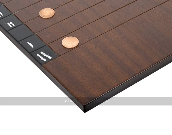 Masters Premium Shove Ha'penny Board - Sapele - Accessories Included