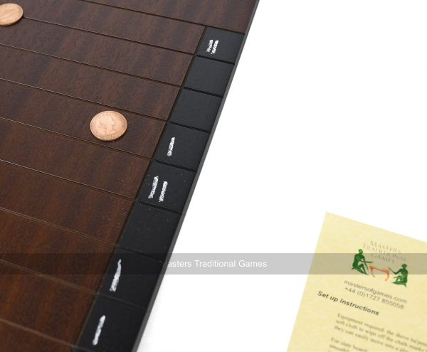 Masters Premium Shove Ha'penny Board - Sapele - Accessories Included