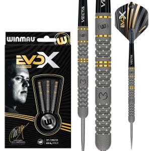 Winmau MvG EvoX 90% Tungsten Steel-Tip Darts - 22.5g