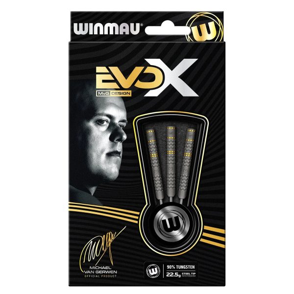 Winmau MvG EvoX 90% Tungsten Steel-Tip Darts - 22.5g
