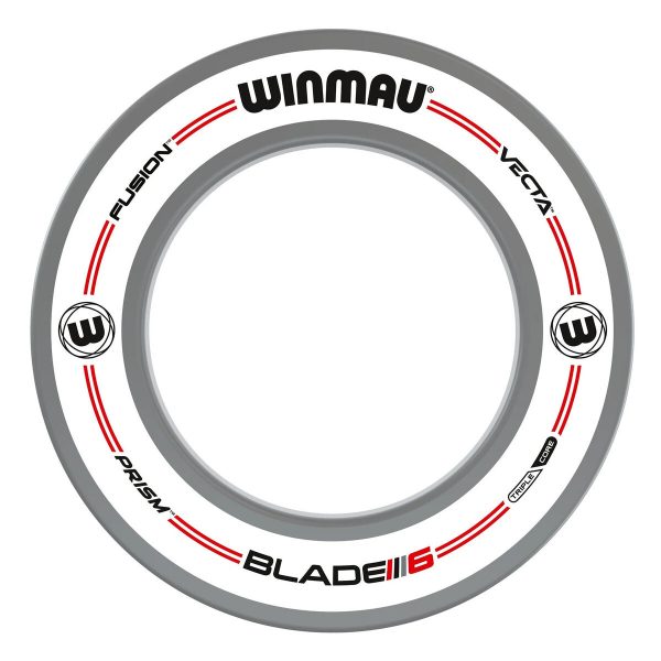Winmau Plasma Ice Dartboard Light & Grey/White Pro-Line Surround Bundle