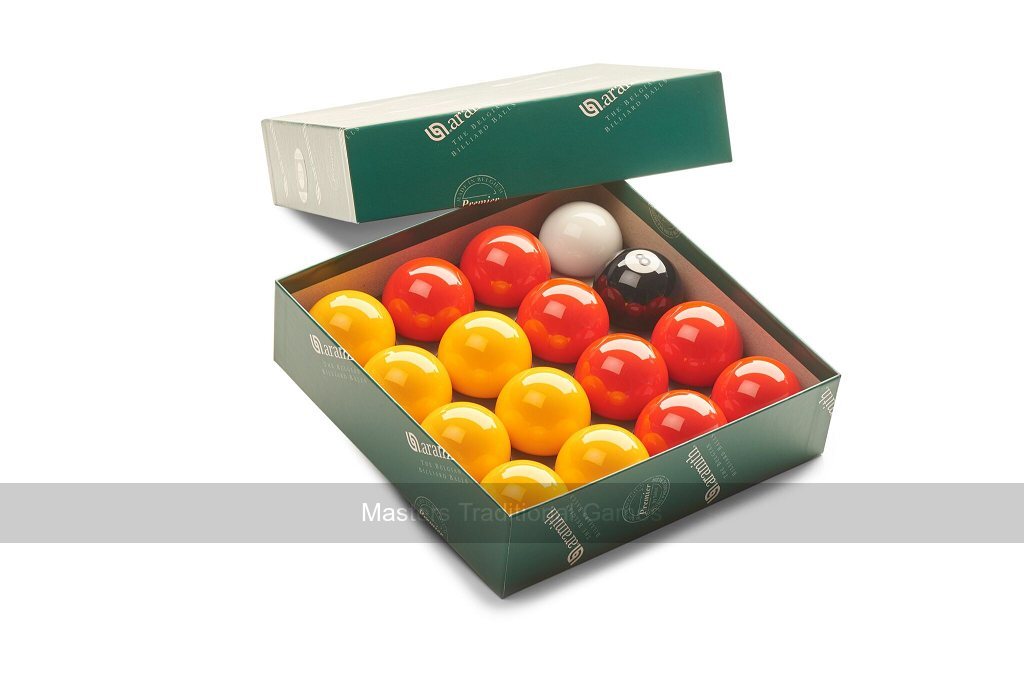 Aramith Premier Red & Yellow 1 & 7/8 inch League Pool Balls