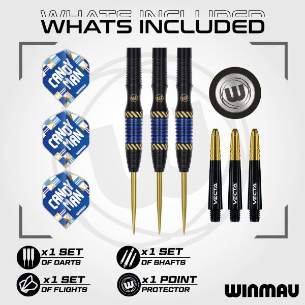 Winmau Rashad Sweeting 90% Tungsten Steel-Tip Darts - 24g