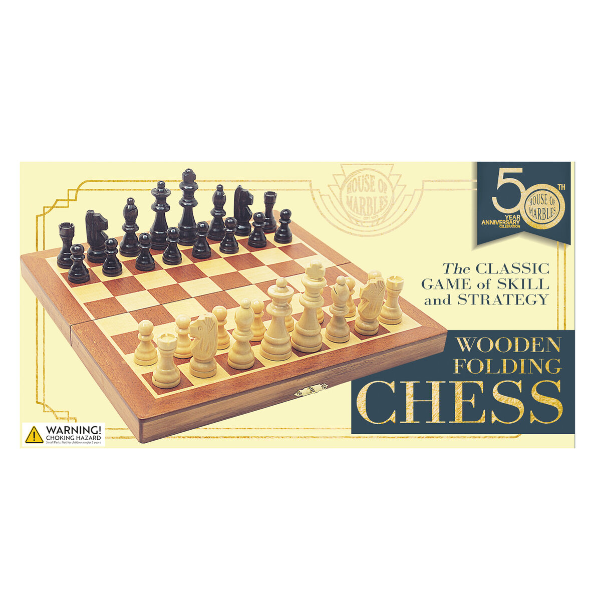 House of Marbles Standard Wooden Folding Chess Set