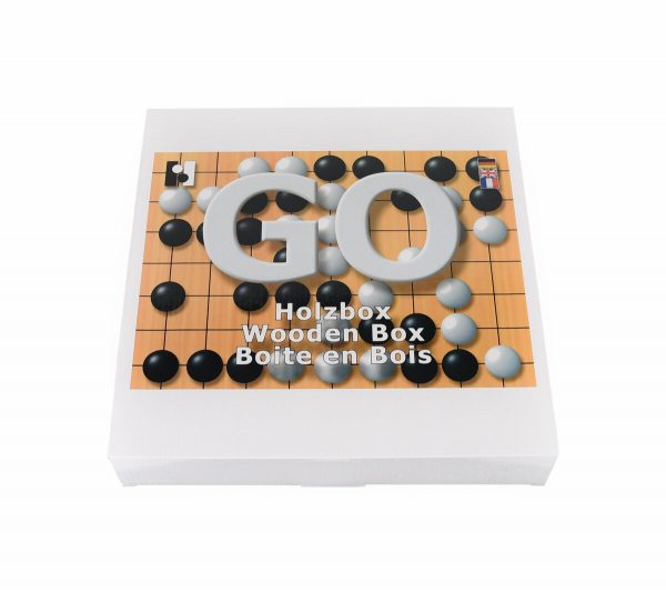 Wooden Go Board Box Set with Drawers & Wooden Stones (19 x 19 Go Set)