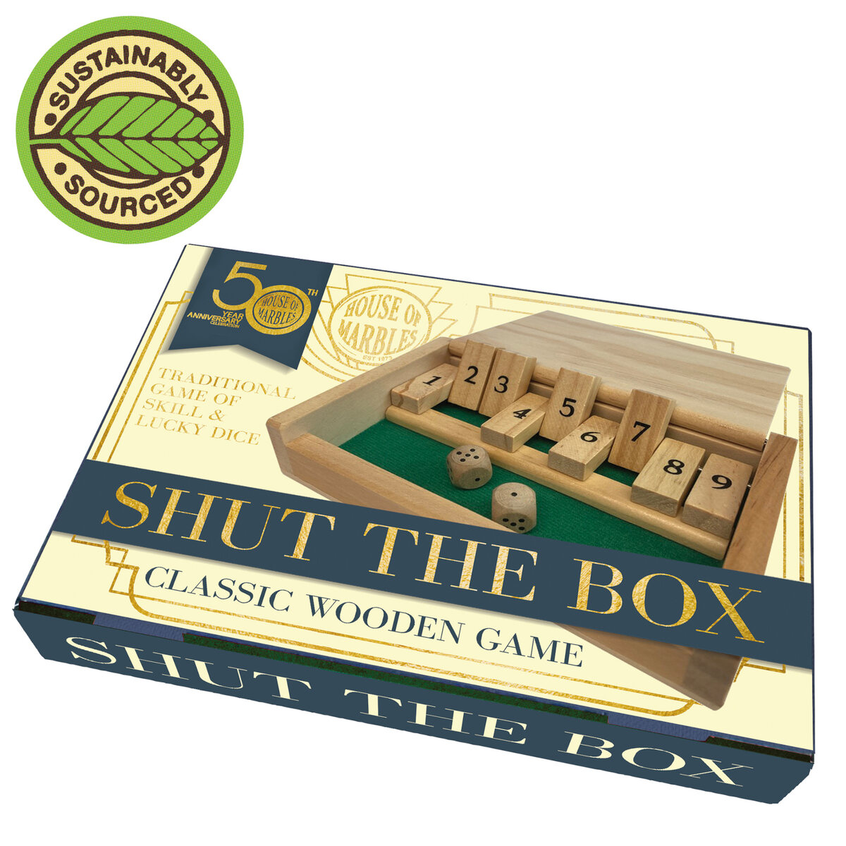 Compact Travel Wooden Shut-the-Box
