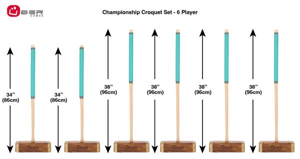 Uber Games Championship Croquet Set - 6 Player - Choice of storage options