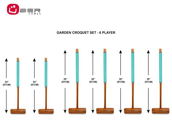 Uber Games Garden Croquet Set - 6 Player - Choice of storage options