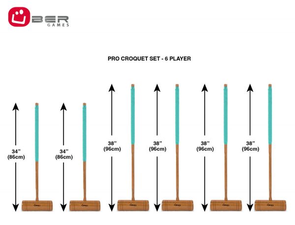 Uber Games Pro Croquet Set - 6 Player - Choice of storage options