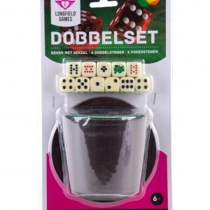 Poker cup with lid and dice - 16mm