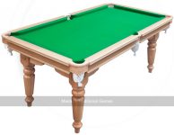 Hand-made, Dual-Height Snooker Dining Table - 6ft, mahogany, with accessories